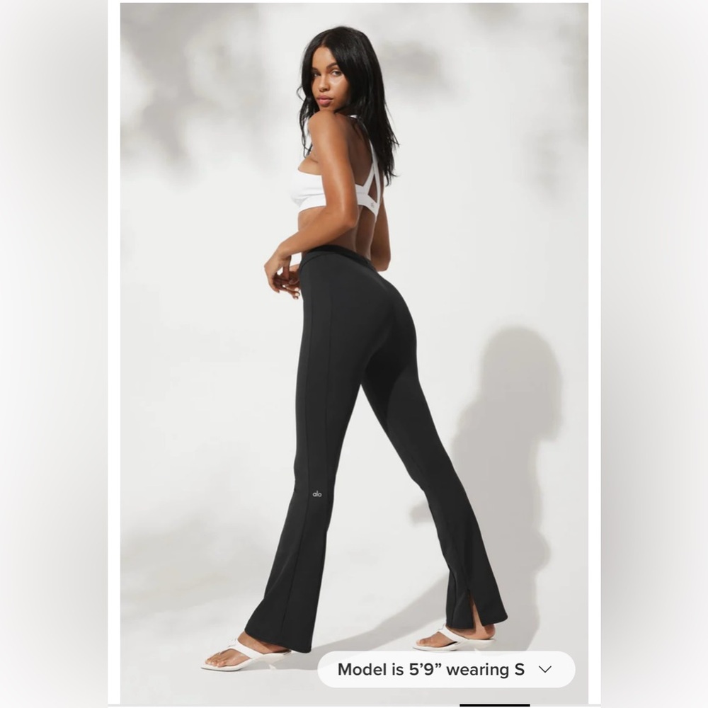 Alo Yoga high waist zip it flare yoga pants